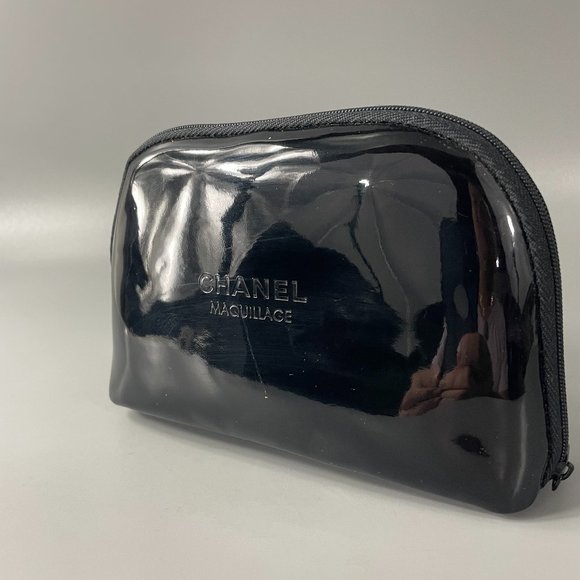 CHANEL Shiny Black Cosmetic Case - Picture 1 of 11